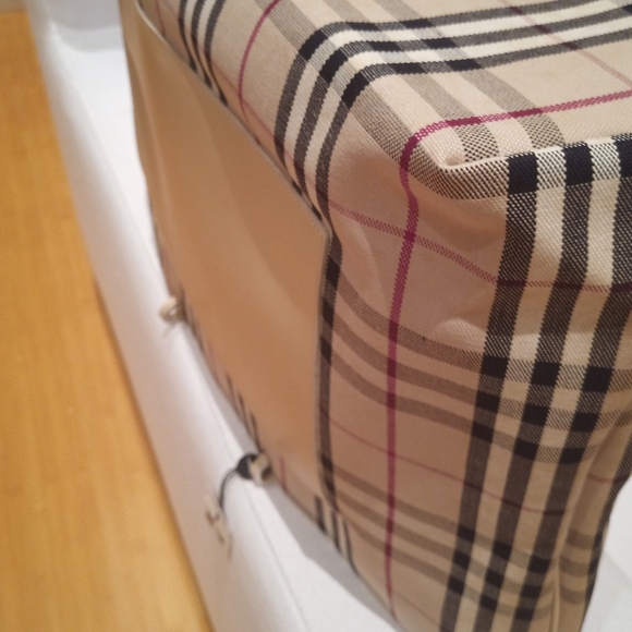 Fab! Rare NWT LARGE Burberry Novacheck Canvas & Leather Tote (Vintage Deadstock) - Picture 14 of 16